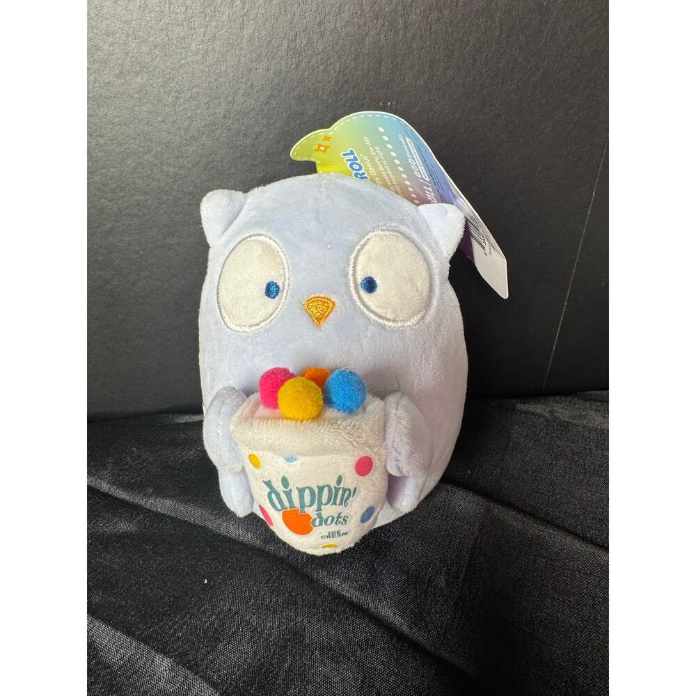 ANIROLLZ DIPPIN’ DOTS SQUISHY BALL OWLYROLL 5″ - NWT
